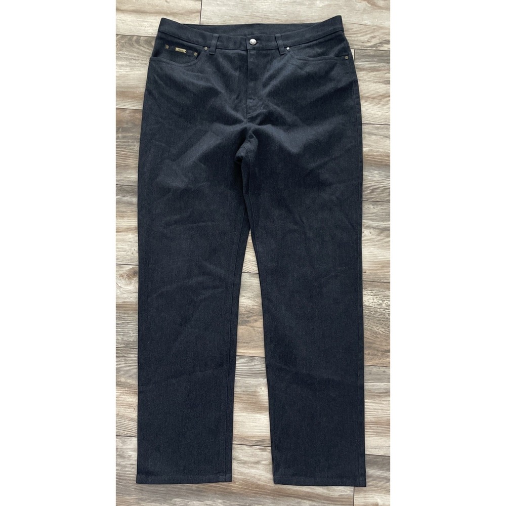 Lauren Ralph Lauren Women Gray Stretch Straight Leg Pants 14 Lauren Jeans Co